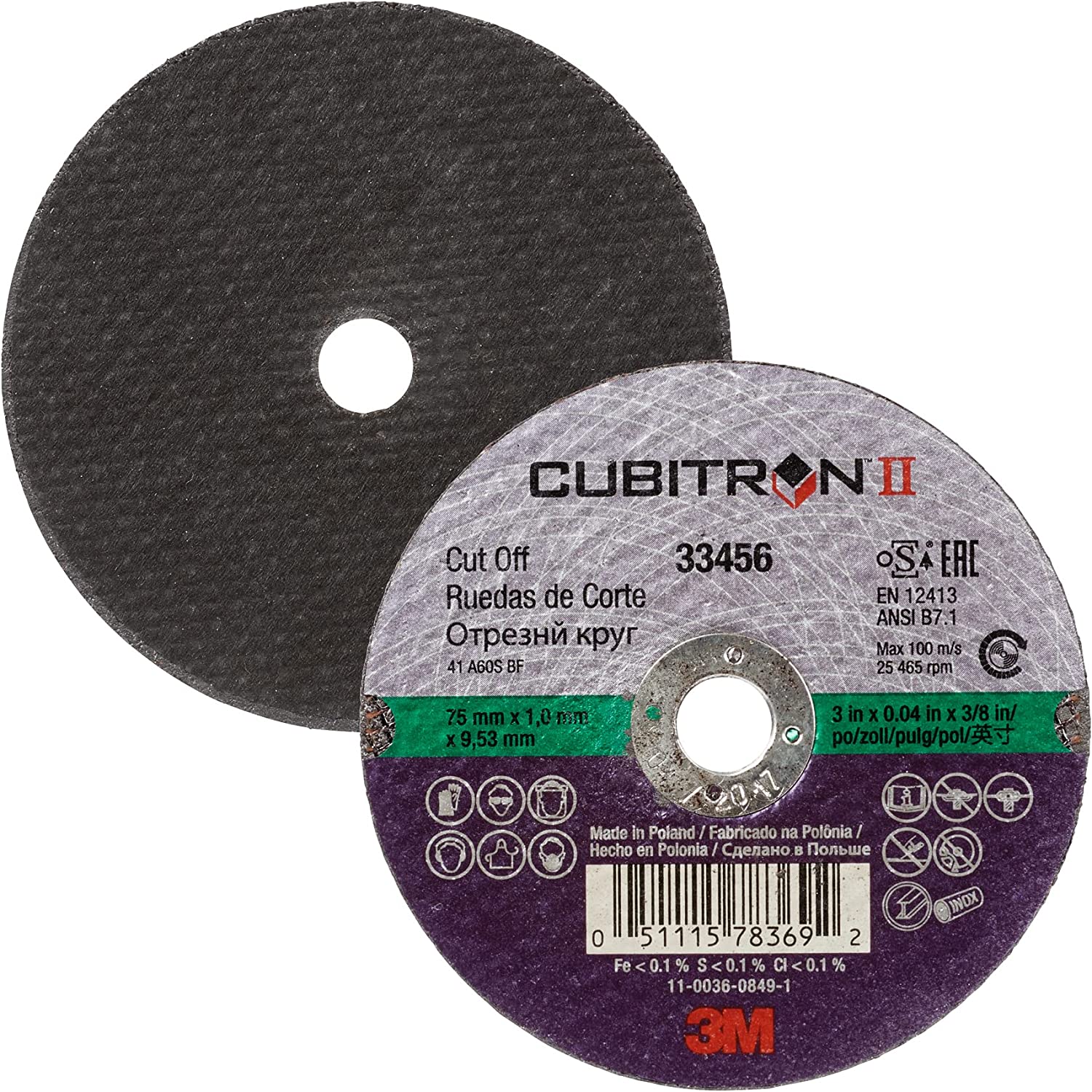 Disc debitare Cubitron II Cut-Off Wheel, 3M, 75mm